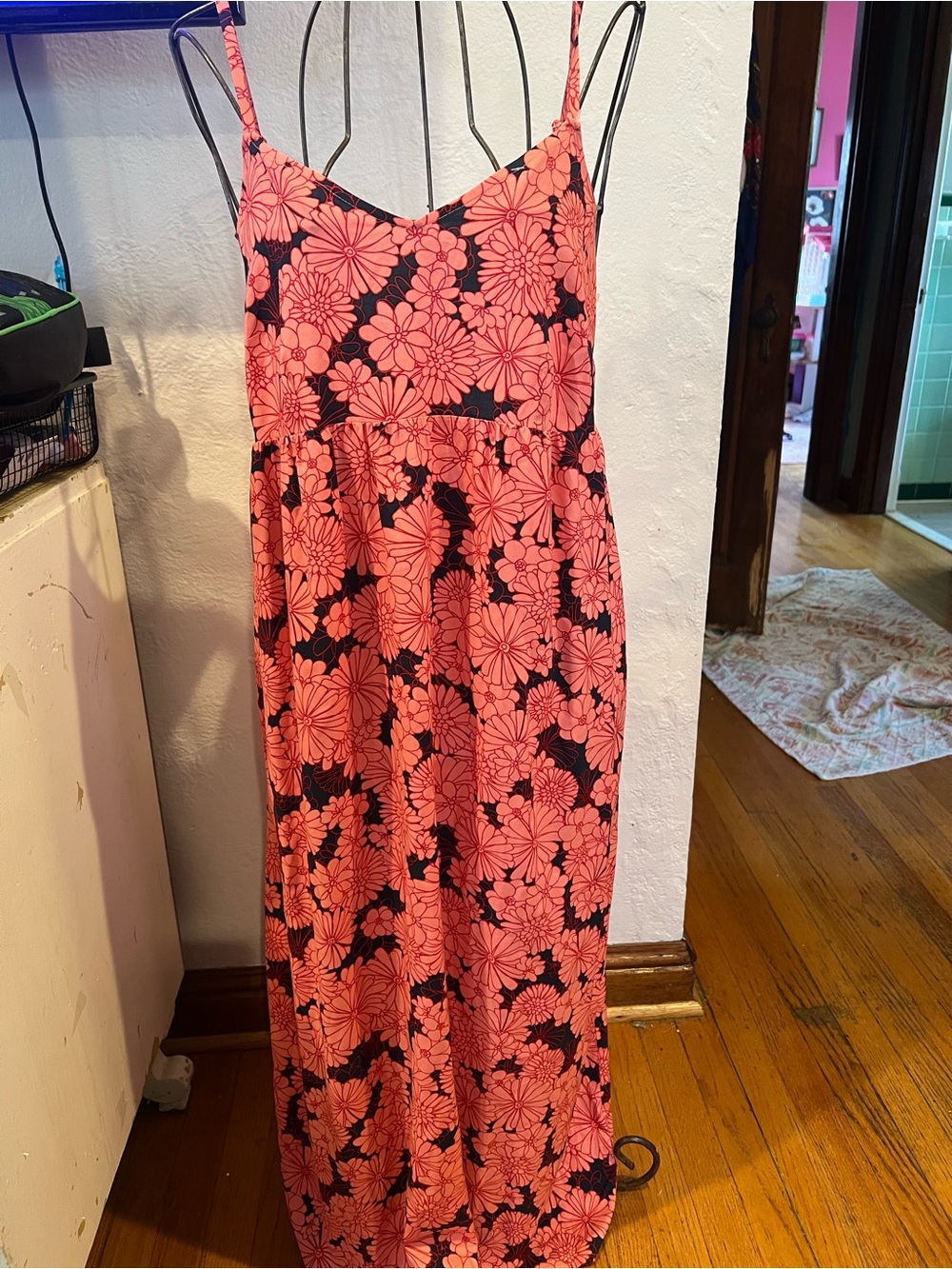 Pink Floral Maxi Sundress